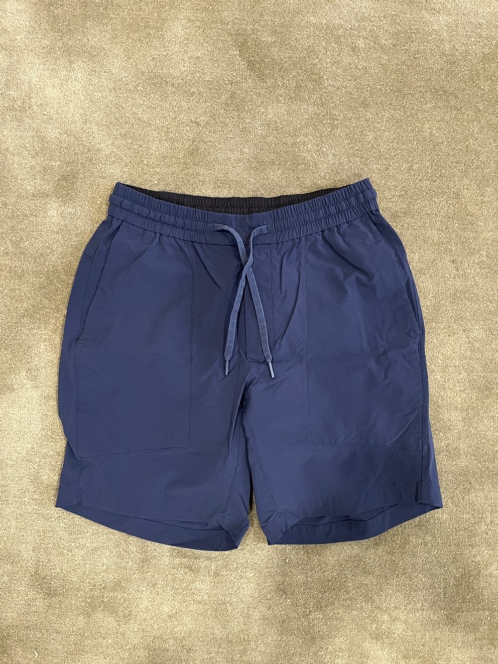 Men's Navy 8inch nylon Drawstring linerless Shorts